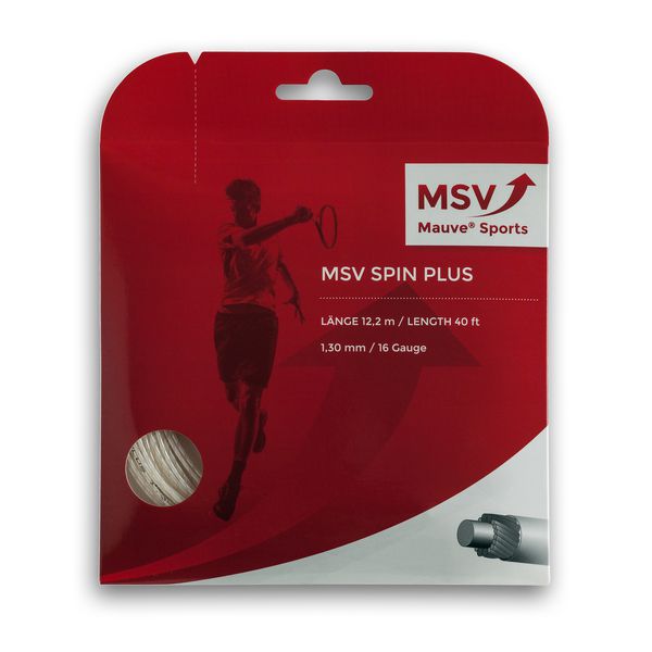 MSV Spin Plus Tennis String 12m 1,30mm white